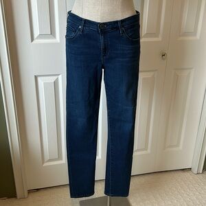 AG Adriano Goldschmied Women's Straight Leg Jeans - Dark Blue